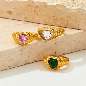Baru Eropa dan Amerika populer Retro permata perhiasan cincin desain untuk wanita