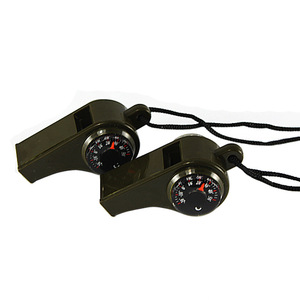 Multifunctional Whistle With Compass And Thermometer PVC Mini 3B-1 For Outdoor Camping - Product Image 1