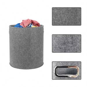 Vente chaude panier paniers vêtements sales pliable stockage de linge feutre panier à linge - Product Image 6