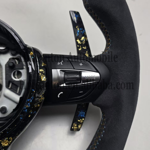 Volant de direction en fibre de carbone forgée Alcantara neuf pour BMW Série 3 Série 5 F10 F20 F30 F90 F01 F02 - Product Image 2