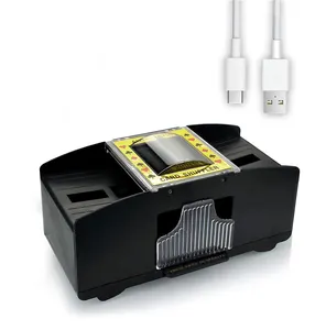 2 Dekken Kaart Shuffler, USB-C/Batterij-Aangedreven Hybride Model Elektrische Shuffler, Speelkaart Poker Automatische Kaart Shuffler