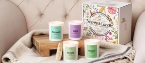 Calm Women - Paquete de 4 Velas Aromáticas de Cera de Soja con Cristales de Amatista, Cuarzo Rosa y Lapislázuli - 28 oz para Aromatizar el Hogar - Product Image 2