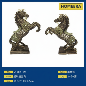 Art Deco Design resina figurine di cavallo Per la decorazione della casa 24 pezzi all'ingrosso alla rinfusa Per scatola Per ornamenti di nozze 183x73x255cm - Product Image 1