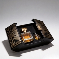 Boîte cadeau de parfum créative personnalisée, design à ouverture latérale, emballage rigide en papier de luxe avec logo estampé à chaud pour les parfums