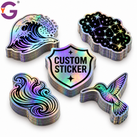 Pegatina de Vinilo Holográfica Personalizada, Resistente al Agua y a los Rayos UV, Cualquier Diseño de Logotipo para Laptop o Botella, Calidad Profesional