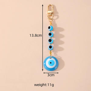 <span class=keywords><strong>Turkish</strong></span> Evil Eyes beads portachiavi amuleto Car Bag Charms vetro malocchio gioielli ciondolo portachiavi gioielli fortuna per buona fortuna - Product Image 5