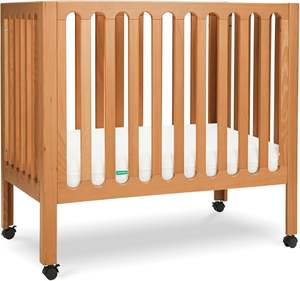 <span class=keywords><strong>Mini</strong></span> <span class=keywords><strong>cuna</strong></span> para bebé, <span class=keywords><strong>ruedas</strong></span> de madera de haya maciza, Color Castaño, <span class=keywords><strong>Mini</strong></span> <span class=keywords><strong>cuna</strong></span>, colchón ajustable, altura, ultra segura, cama de bebé de madera no tóxica - Product Image 2