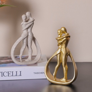 Figurines créatives modernes en résine faites à la main pour mariage et anniversaire - Product Image 2