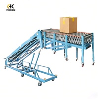 Convoyeur hydraulique réglable HEKON pour entrepôt, chariot élévateur, machine de chargement de conteneurs, déchargement, convoyeur à bande mobile
