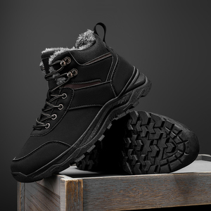 OEM New Arrival Wholesale Winter Snow Boots Men's Cotton Lace Sneakers Thick PU Wear-Resistant <strong>Booties</strong> for Outdoor Warming - Product Image 6