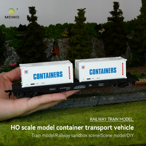 Modellino in Scala 1/87 HO di Veicolo per Trasporto Container, Materiale per Modellismo Ferroviario e Paesaggistico in Miniatura - Product Image 2