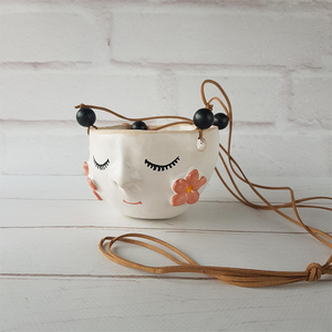 헤드 화분 여자 <span class=keywords><strong>Monika</strong></span> 세라믹 냄비 얼굴 식물 도자기 - Product Image 2