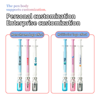 Y822 Nouveau design Stylo gel effaçable en forme de seringue en plastique, encre noire, pointe de 0,38 mm, pour vaccin, idéal pour l'école, les infirmières et les étudiants