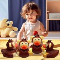 Jouets de bain flottants et couineurs en vinyle, mini banane singe de 2 pouces, avec logo personnalisé, pour la sécurité des bébés, jouets cognitifs unisexes pour la baignoire, vente en gros