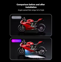Accessoires de Modification pour Moto : Lumières LED d'Aile d'Ange à Projection, Décoratives, pour Vente en Gros