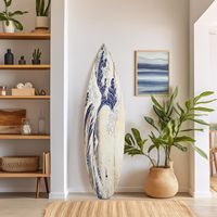 Grande planche de surf en bois Plaque murale signe plage maison mur Art côtier décor à la maison pour salon