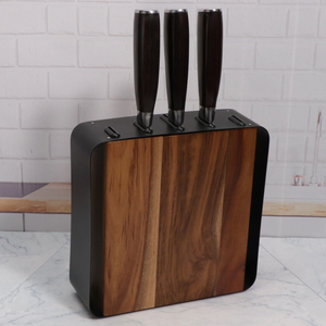 Support magnétique en bois pour couteaux, organisateur transparent pour cuisine, couteau à découper, couteau de boucher - Product Image 2