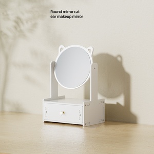กระจกแต่งหน้าหูแมวแบบหมุนได้พร้อมกระจก - Product Image 5