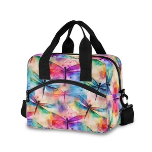 Colorful Rainbow Print Portable Leak Proof Nylon Custom Logo Insulated Tote Cooler Bag Thermal Lunch Bag for Adults - Product Image 1