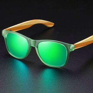 Lunettes de soleil polarisées en bois UV400 pour hommes et femmes, monture carrée, idéales pour la conduite - Vente en gros - Product Image 3
