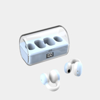 Écouteurs Bluetooth FK8 à clip d'oreille, double écouteur avec affichage numérique, étui de chargement, écouteurs sportifs sans fil pour l'entraînement