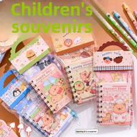 Ensemble de papeterie mignon Capybara : Carnet spirale et stylo à pression – Cadeau de rentrée scolaire pour enfants