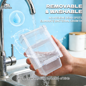 Disponibile negli USA: Mangiatoia per Uccelli Senza Disordine - Mangiatoia Automatica per Pappagalli con Separazione della Paglia, Mangiatoia Trasparente Anti-Schizzi per Gabbie di Uccelli di Piccola Taglia - Product Image 6