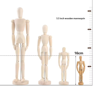 Maniquí <span class=keywords><strong>de</strong></span> <span class=keywords><strong>Madera</strong></span> <span class=keywords><strong>de</strong></span> 33 cm (12 Pulgadas) Ajustable con Soporte, <span class=keywords><strong>Figura</strong></span> <span class=keywords><strong>Humana</strong></span> <span class=keywords><strong>Articulada</strong></span> para Dibujo - Product Image 6