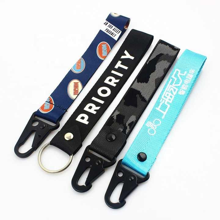 High Quality Cheap Custom Short Wrist Lanyard Polyester With Eagle Mouth Buckle