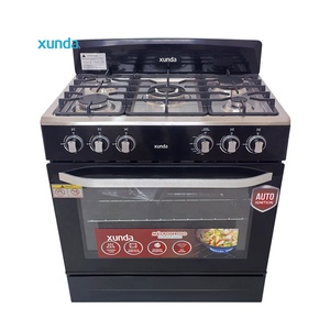 Cuisinière à gaz commerciale Xunda OEM en acier inoxydable, 5 brûleurs, avec four, pour usage domestique - Product Image 1
