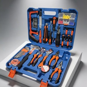 Professional Grade <b>Multi</b> Functional Tool Kit 1/2 In <b>Socket</b> Drive Carbon Steel Home Repair Hand Tool Box - Product Image 2