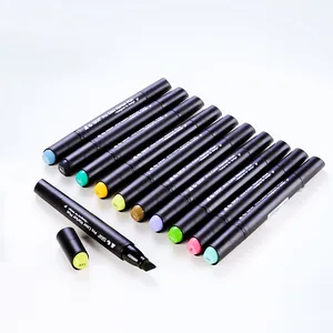 OEM ODM Custom 200 Colors Double Broad Tips Alcohol Based Color Marker Pen Set Magic Watercolor Art Drawing Markers