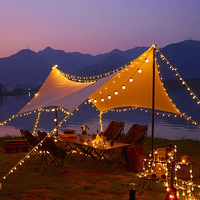 Outdoor Kristall-LED-Lichterkette mit Runden Glühbirnen für Garten, Zelte, Camping, Hochzeiten