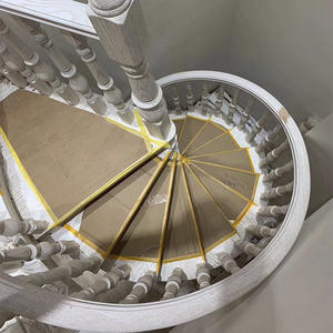 Escalera de Madera Maciza con Diseño Espiral de Eje <span class=keywords><strong>Central</strong></span> Personalizable, Escalera Interior Fácil de Instalar, Duradera, Ecológica, para Ático, Hotel - Product Image 3