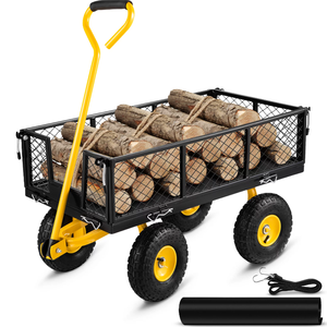 รถเข็นสวนอเนกประสงค์พับได้ราคาประหยัด โครงเหล็ก ล้อสี่ล้อ สำหรับงานสวนและขนย้าย - Product Image 1