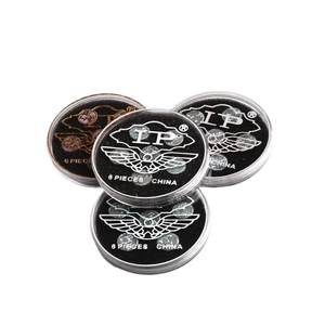 Embouts de queue de billard en cuir monocouche hautement élastiques 11 mm LP-3 Noir pour billard et snooker Huit pièces - Product Image 2
