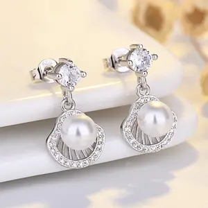 Pearl Earrings Fashion Silver Needle Fashionable Temperament Jewelry Women Valentine's Day And Mother's Day Gift