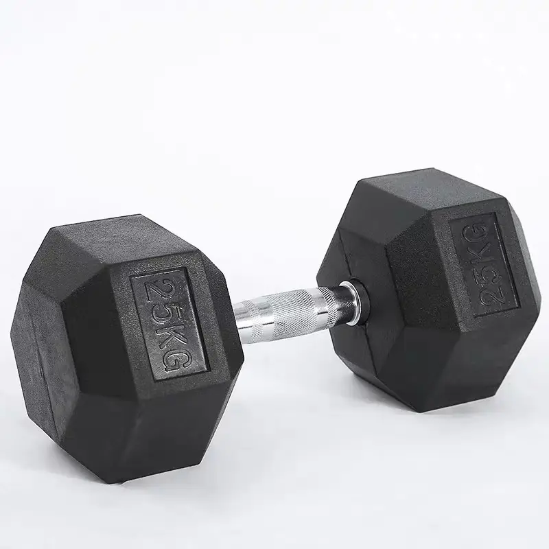 Prezzo all'ingrosso cina produttore Home Gym 1-70Kg 1-125 Lb Set pesi liberi manubri esagonali rivestiti in gomma in ghisa