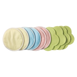 10bag/lot Stock 4 Color 10pcs/bag Ultra Thin Absorbent Reusable Bamboo Round Shape+ Flower Breast <strong>Nursing</strong> <strong>Pads</strong> Mesh Laundry Bag - Product Image 3