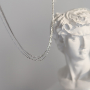 Party Elegant <b>Choker</b> 18k <b>Gold</b> Plated Stainless Steel PVD Waterproof Thread <b>Chain</b> Non Tarnish Silver 4 Layered Necklace for Women - Product Image 5