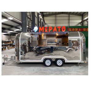 Remorque mobile DOT With CE pour bar à café, thé au lait, bière, food truck vintage personnalisé, <span class=keywords><strong>grand</strong></span> food truck en acier inoxydable - Product Image 6