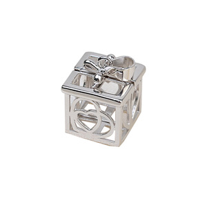 Colgante Cuadrado de Plata S925, Accesorio para Collar de Mujer de 8-10 mm, Diseño de Jaula, Sin Agujeros, Soporte para Perlas Vacío, Acero Semiterminado - Product Image 5