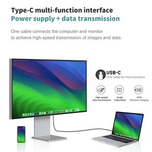 شاشة ألعاب TCOIOR 27 بوصة Hz 1ms شاشة UHD 4K HDR600 IPS مع DP1.4 نوع C للكمبيوتر PS5 Xbox - Product Image 4