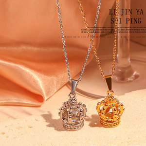 จี้และสร้อยข้อมือแฟชั่นสแตนเลสสตีล 316L ชุบทอง PVD 14K 18K แบบกำหนดเอง พร้อมจี้รูปมงกุฎสำหรับทำเครื่องประดับ - Product Image 4