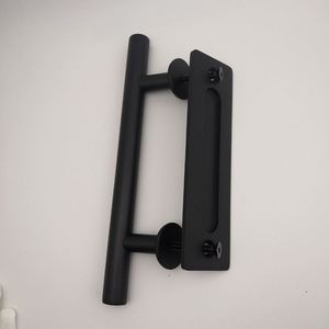 Poignée de porte de grange affleurante en acier inoxydable 304 carbone noir robuste Design moderne pour une utilisation en appartement - Product Image 2
