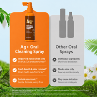 Spray buccal nettoyant Nano Argent pour chats et chiens, soin dentaire sans brossage pour une haleine fraîche et le contrôle du tartre