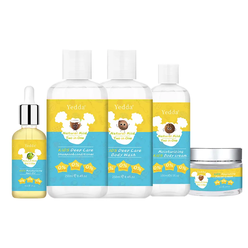 Yedda di Marca O Private Label di Cocco di alta qualità Biotina Naturale 2 In 1 Shampoo Per I Bambini