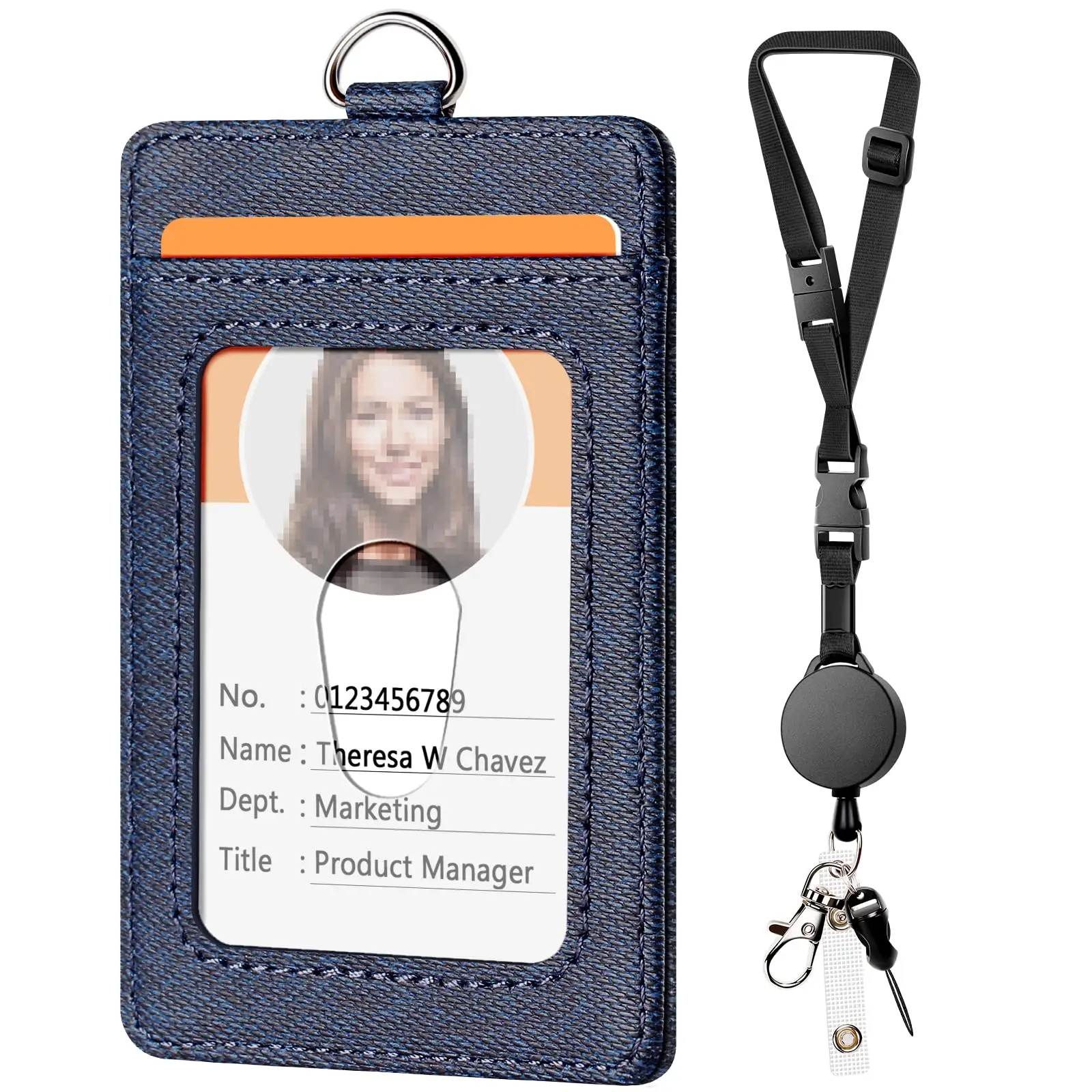 ID 카드 배지 홀더가있는 검은 색 끈 사용자 정의 로고 개폐식 끈 퀵 릴리스 분리 키 체인 끈