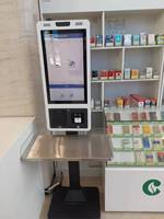 Máquina POS de pago con código QR de autoservicio de 21,5/24/27/32 pulgadas para supermercado, restaurante, quiosco de pedidos de productos para caja registradora