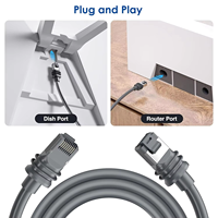 Cable de Extensión Starlink Gen 3 Estándar V3 de 10 Pies/3 Metros, Cable de Repuesto Ethernet Corto para Exteriores, Resistente al Agua, Cables de Comunicación